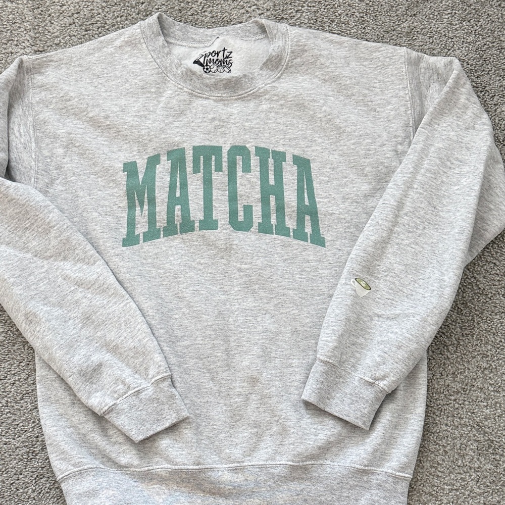 Matcha Gray Crewneck Sweater